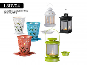 l3dv04g02 - nightlamps candlesticks set 3D Модель