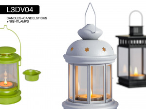 l3dv04g02 - nightlamps candlesticks set 3D 模型