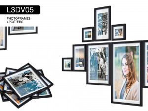 l3dv05g01 - photo frames set 3D 모델