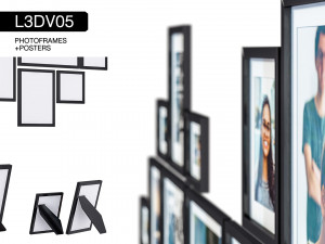 l3dv05g01 - photo frames set 3D 모델