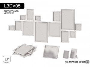 l3dv05g01 - photo frames set 3D 모델