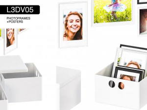 l3dv05g02 - photo frames boxes set 3D Model