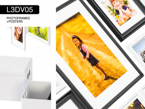 l3dv05g02 - photo frames boxes set 3D Model