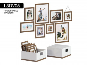 l3dv05g03 - photo frames boxes set 3D Модель