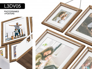 l3dv05g03 - photo frames boxes set 3D Model