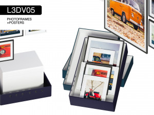 l3dv05g04 - photo frames boxes set 3D Модель