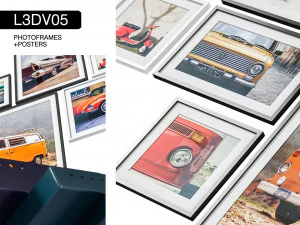 l3dv05g04 - photo frames boxes set 3D Model