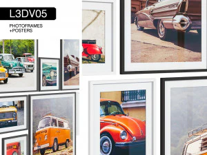 l3dv05g04 - photo frames boxes set 3D Model
