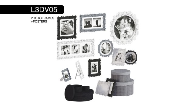 l3dv05g05 - photo frames boxes set 3D Model .c4d .max .obj .3ds .fbx .stl .blend 