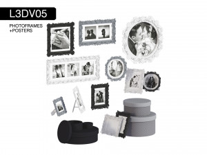 l3dv05g05 - photo frames boxes set 3D Модель