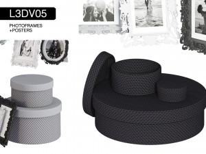 l3dv05g05 - photo frames boxes set 3D Model