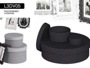 l3dv05g05 - photo frames boxes set 3D Model