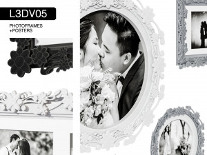 l3dv05g05 - photo frames boxes set 3D Model