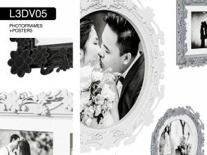 l3dv05g05 - photo frames boxes set 3D Model
