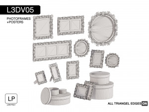 l3dv05g05 - photo frames boxes set 3D Model