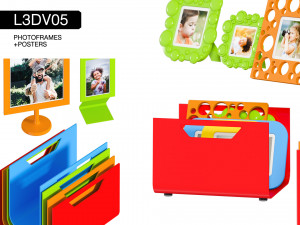 l3dv05g06 - photo frames holders set 3D Модель