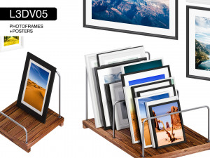 l3dv05g07 - photo frames holders set 3D Модель