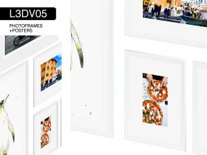 l3dv05g08 - photo frames boxes set 3D Model