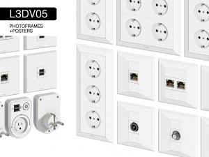 l3dv06g01 - wall switches sockets set 3D 模型