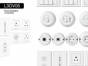l3dv06g01 - wall switches sockets set 3D 模型