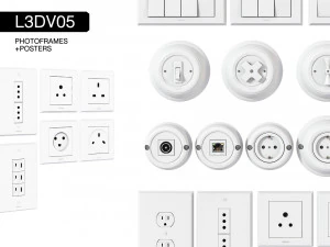l3dv06g01 - wall switches sockets set 3D Model
