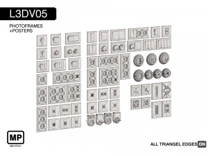 l3dv06g01 - wall switches sockets set 3D Model