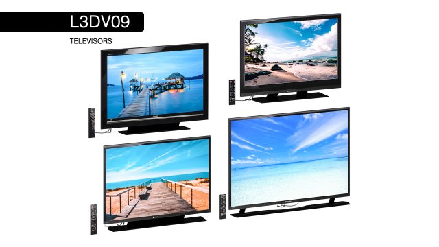 l3dv09g01 - televisors rcs set 3D 모델 .c4d .max .obj .3ds .fbx .stl .blend 