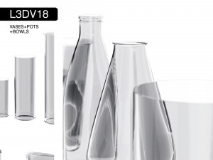 l3dv18g01 - vases bowls set 3D 모델