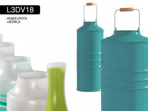 l3dv18g02 - vases bowls set 3D Модель