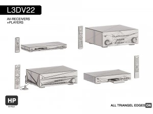 l3dv22g01 - av-receivers players rcs set 3D Model