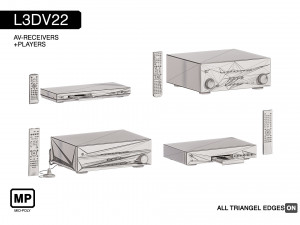 l3dv22g01 - av-receivers players rcs set Model 3D