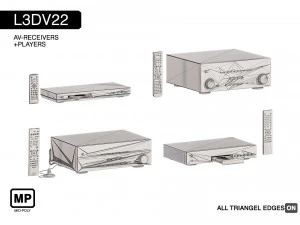 l3dv22g01 - av-receivers players rcs set 3D Model