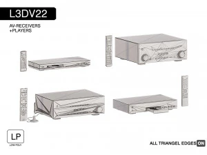 l3dv22g01 - av-receivers players rcs set 3D Model