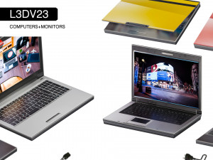 l3dv23g01 - laptops cabels set Modello 3D