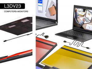 l3dv23g01 - laptops cabels set Modello 3D