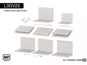 l3dv23g01 - laptops cabels set Modello 3D