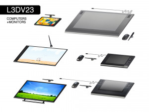 l3dv23g03 - graphics tablets set 3D Model