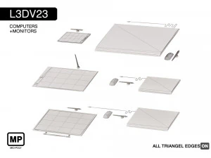l3dv23g03 - graphics tablets set 3D Model