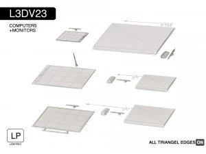 l3dv23g03 - graphics tablets set 3D Model