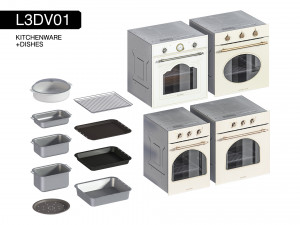 l3dv01g10 - kitchen ovens pallets forms set 3D Модель