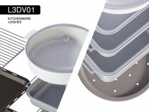 l3dv01g10 - kitchen ovens pallets forms set 3D Model