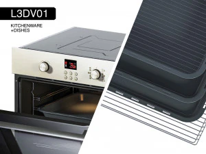 l3dv01g09 - kitchen ovens pallets forms set 3D Model