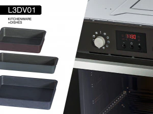 l3dv01g09 - kitchen ovens pallets forms set 3D Model