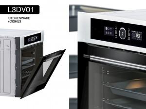 l3dv01g09 - kitchen ovens pallets forms set 3D Модель