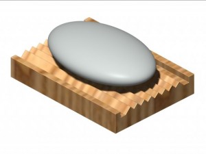 wooden soap rack Modello 3D