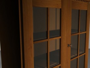 wood sideboard 3D मॉडल