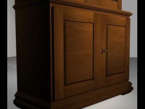 wood sideboard 3D मॉडल
