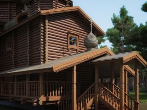 russian wooden church 3D Model