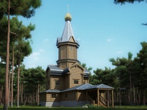 wooden church russian 3D Модель