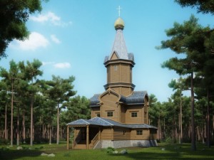 wooden church russian 3D Модель
